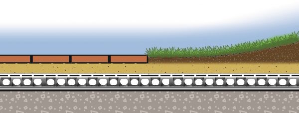 Drainageplaat 52 mm voor infiltratie en afkoppeling regenwater