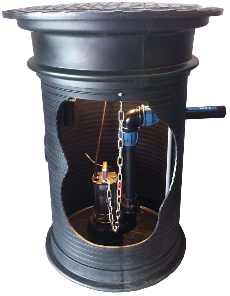 Pompput Riool 340 Liter Van PE Voor Afvalwater En Regenwater