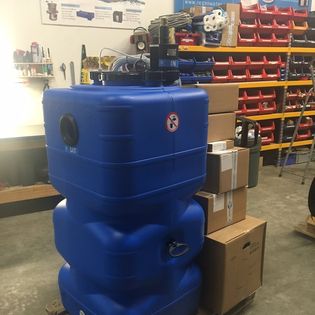 Breaktank van 750 liter, kiwa gecertificeerd EN1717 AA beveiliging