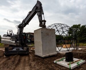 regenwaterput van circulair beton