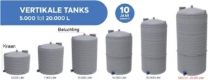 bovengrondse regenwatertank met een groot volume