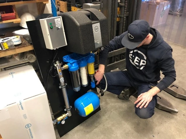 regenwater opvangen drinkwater met driedelige regenwaterfilter